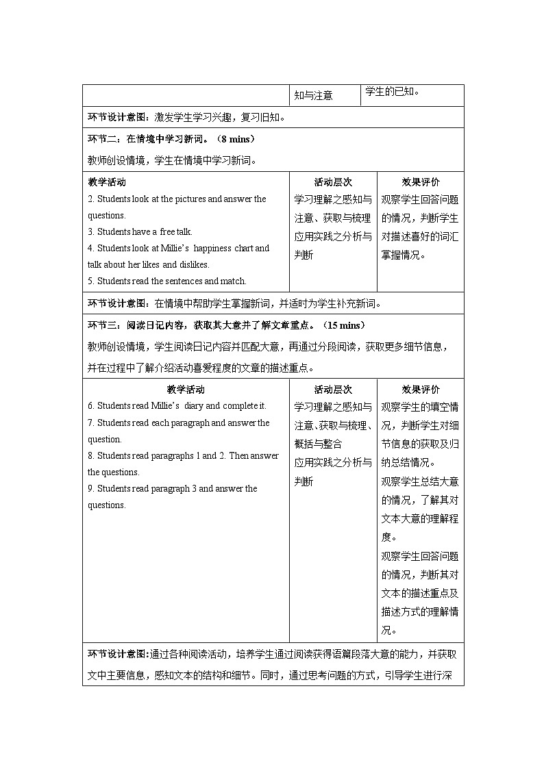 Unit 4 My day Task 示范课教学设计（牛津译林版七年级上册教案）02