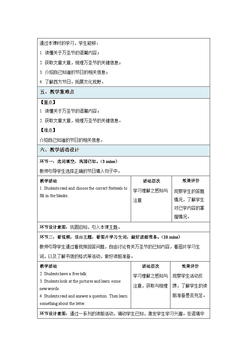 Unit 5 Let’s celebrate Reading (I) 示范课教学设计（牛津译林版七年级上册教案）第2页