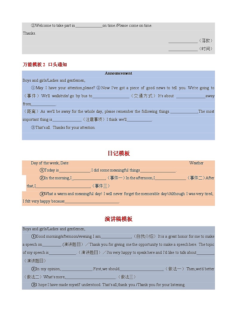 2023年中考英语 压轴题22 书面表达（三）应用文类（习题）第2页