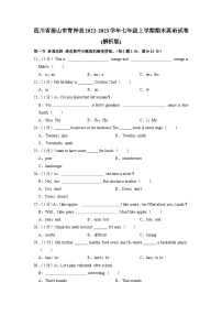 四川省眉山市青神县2022-2023学年七年级上学期期末英语试卷