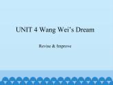 教科版（五四制）英语九年级下册 UNIT 4 Wang Wei's Dream Revise & Improve    课件