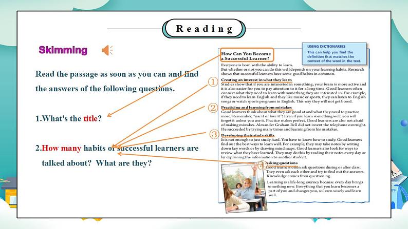 【核心素养目标】人教版初中英语九年级全册 Unit 1 How can we become good learners SectionB 2a—2c 课件+教案+同步分层练习（含反思和答案）05