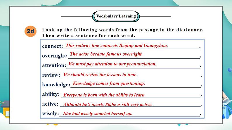 【核心素养目标】人教版初中英语九年级全册 Unit 1 How can we become good learners SectionB 2d—Self check课件+教案+同步分层练习（含反思和答案）05