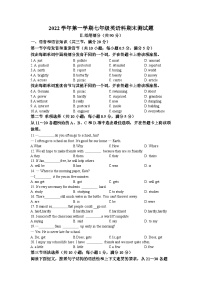 广东省广州市番禺区2022-2023学年七年级上学期期末统考英语试题+(无答案)