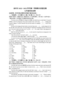 广东省茂名市高州市2022-2023学年九年级上学期期末考试英语试题