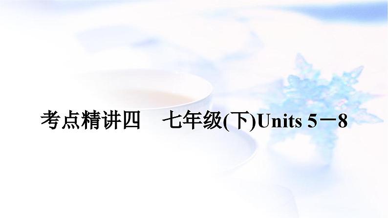 中考英语复习考点精讲四七年级（下)Units5-8基础检测课件第1页