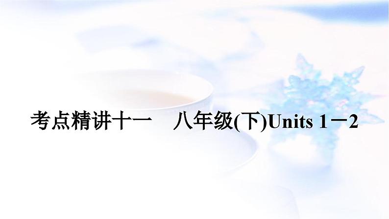 中考英语复习考点精讲十一八年级（下)Units1-2基础检测课件第1页