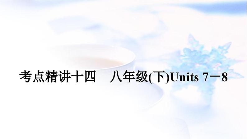 中考英语复习考点精讲十四八年级（下)Units7-8基础检测课件第1页