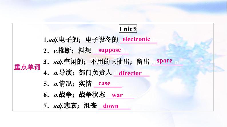 中考英语复习考点精讲二十九年级Units9-10基础检测课件02