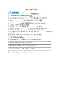 人教新目标 (Go for it) 版九年级全册Section A综合训练题