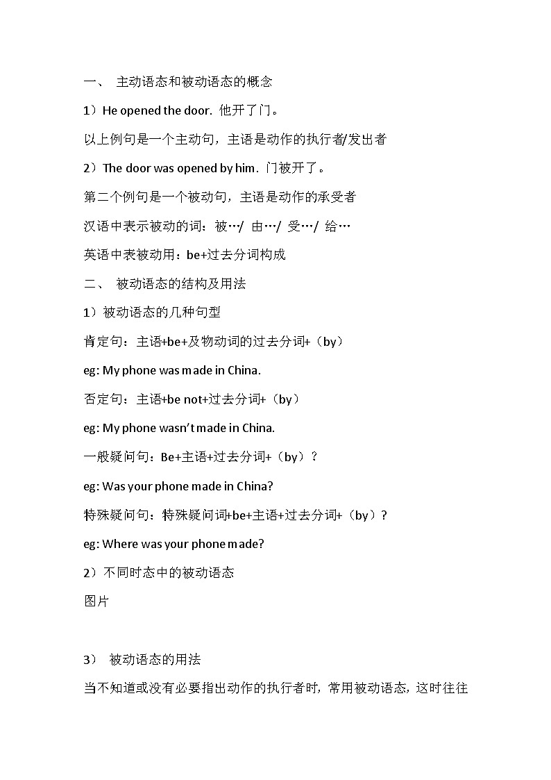 初中英语语法：被动语态用法及易错超详细讲解第1页