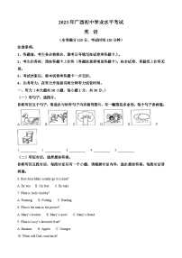 2023年广西壮族自治区中考英语真题（解析版）