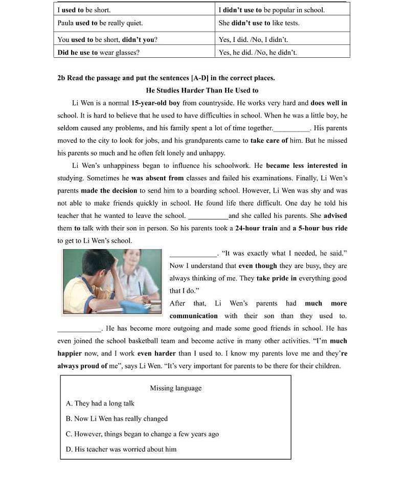 【精品同步练习】英语九年级上册新初三英语-10Unit 4（无答案）第3页