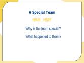 北师大版英语8年级上册 U2 Lesson 6 A Spesial Team 1 PPT课件