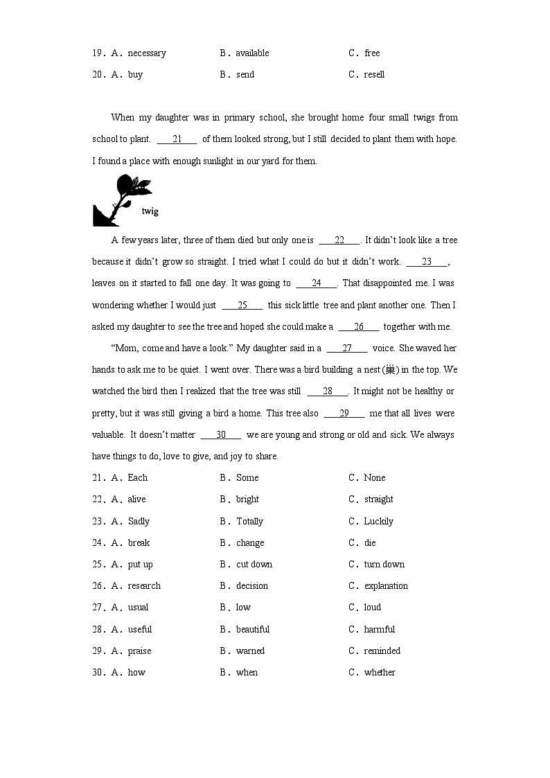 2023年四川省成都市龙泉驿区中考二模英语试题（含解析）03