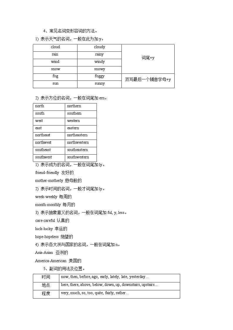 【暑假初中预备】人教版英语六年级（六升七）暑假-第04讲 形容词和副词 讲学案（练习版）第2页