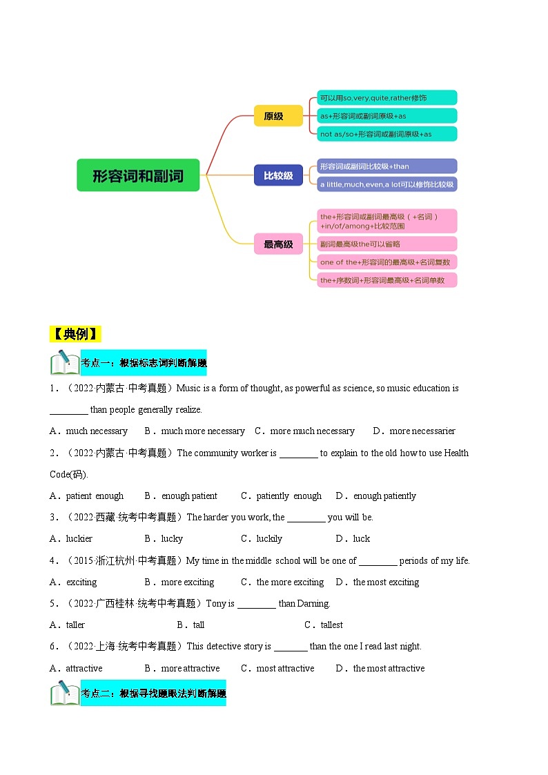 【暑假提升】外研版英语七年级（七升八）暑假-第10讲 形容词和副词的原级、比较级和最高级 讲学案02