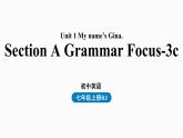 人教新目标七年级英语上册--Unit1第二课时（Section A Grammar Focus-3c）（精品课件）