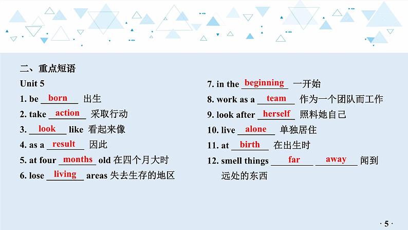 中考英语教材知识梳理—牛津译林版八年级上册 Units 5_6课件PPT第6页