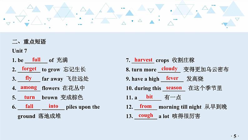 中考英语教材知识梳理—牛津译林版八年级上册 Units 7_8课件PPT第6页