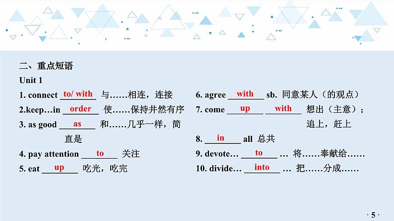 中考英语教材知识梳理—牛津译林版九年级上册 Units 1_2课件PPT第6页