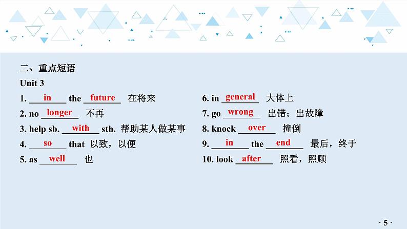 中考英语教材知识梳理—牛津译林版九年级下册 Units 3_4课件PPT第6页