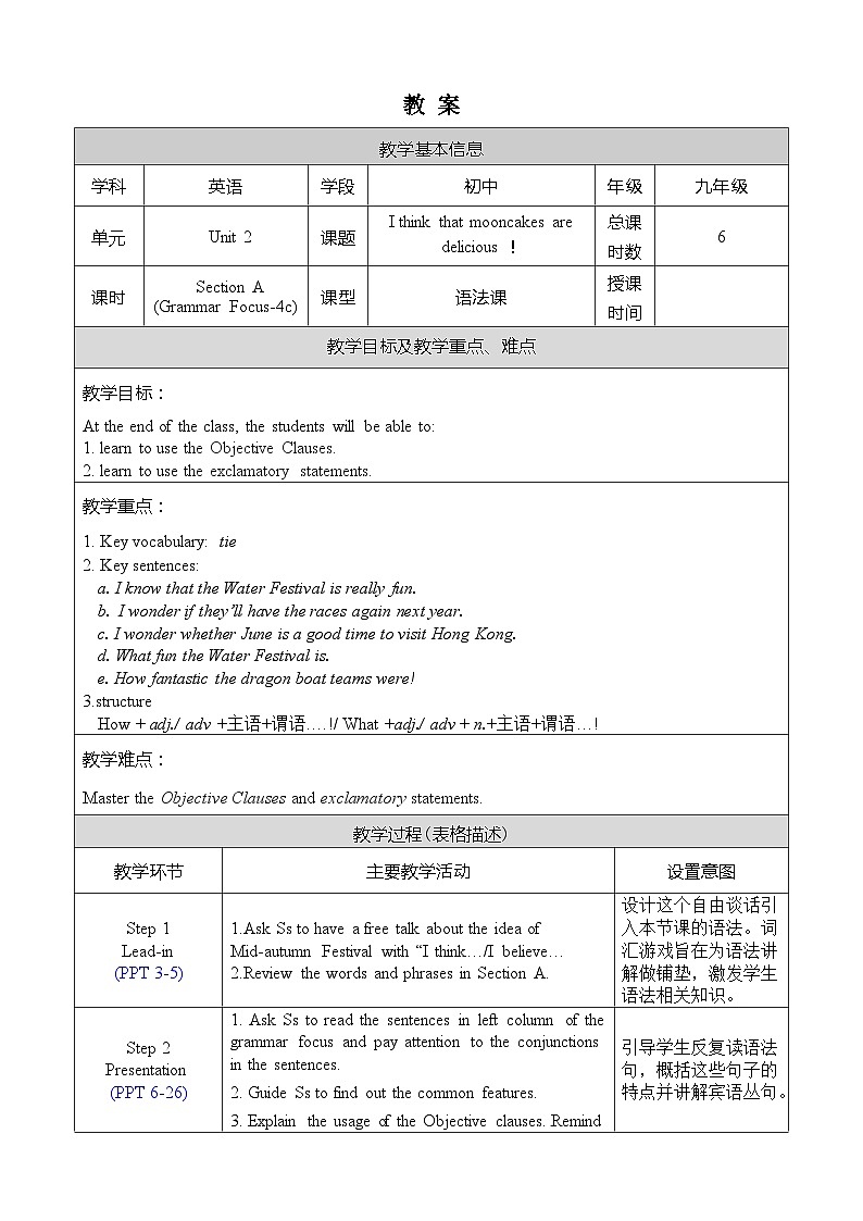 Unit 2 Section A Grammar Focus-4c   人教九英上【课件+教案】01