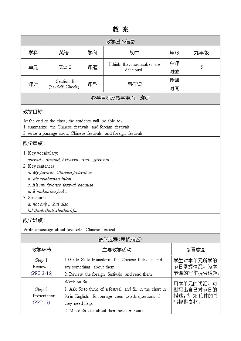 Unit 2 Section B 3a-Self Check   人教九英上【课件+教案】01
