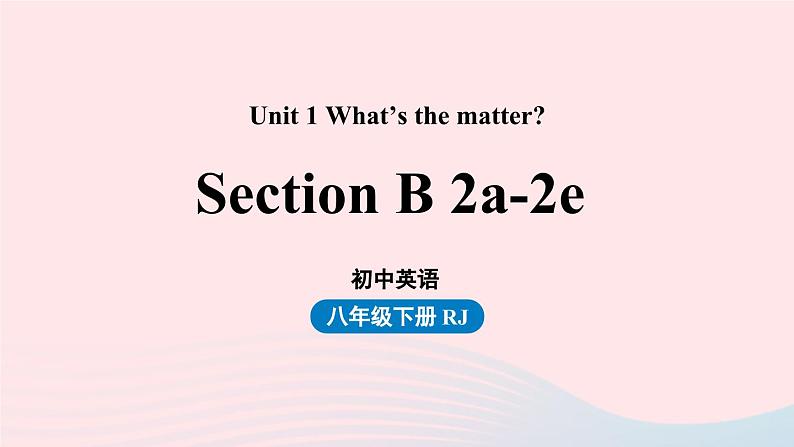 Unit1 What’s the matter第5课时SectionB 2a-2e课件（人教新目标版）01