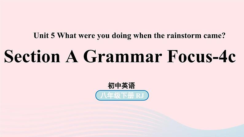 Unit5 What were you doing when the rainstorm came第3课时GrammarFocus_4c课件（人教新目标版）01