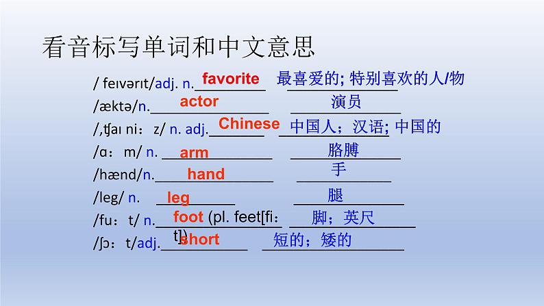 Unit 2 Looking different Topic 1 I have a small nose Section B-2022-2023学年初中英语仁爱版七年级上册同步课件02