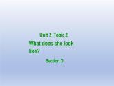 Unit 2 Looking different Topic 2 What does she look like？Section D-2022-2023学年初中英语仁爱版七年级上册同步课件