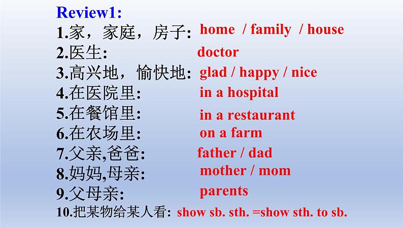 Unit 3 Getting together Topic 2 What does your mother do？Section C-2022-2023学年初中英语仁爱版七年级上册同步课件第2页