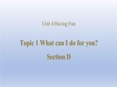 Unit 4 Having fun Topic 1 What can I do for you？Section D-2022-2023学年初中英语仁爱版七年级上册同步课件