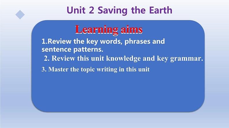 【单元一遍过】Unit 2 Saving the Earth-2022-2023学年初中英语仁爱版九年级上册复习课件02