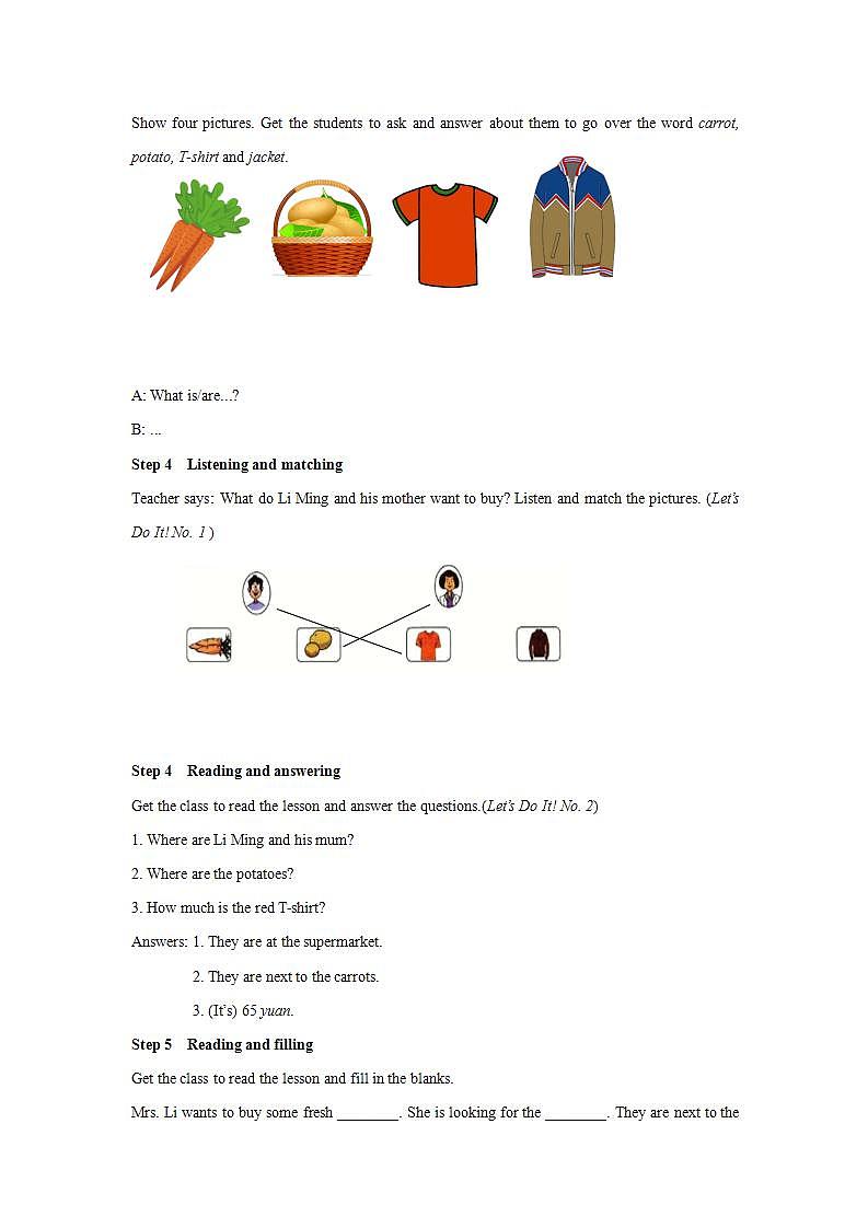 Unit 6 Let's Go Lesson 32 At the Supermarket-2022-2023学年初中英语冀教版七年级上册同步教案第3页