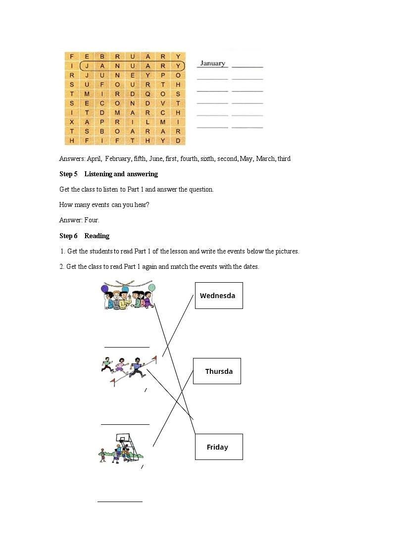 Unit 7 Days and Months Lesson 39 A Class Calendar-2022-2023学年初中英语冀教版七年级上册同步教案03