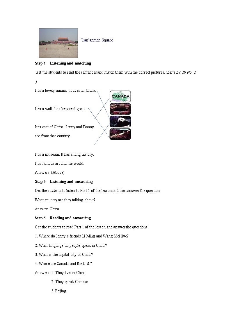 Unit 8 Countries around the world Lesson 45 China-2022-2023学年初中英语冀教版七年级上册同步教案第3页