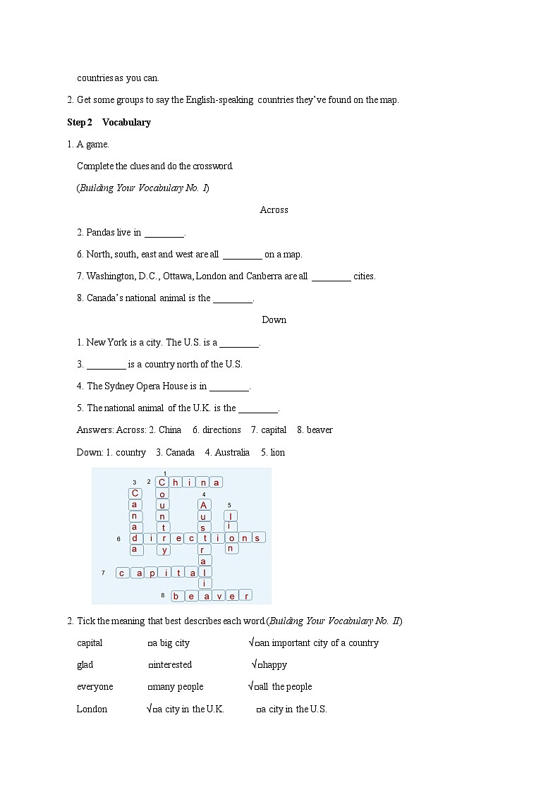 Unit 8 Countries around the world Unit Review-2022-2023学年初中英语冀教版七年级上册同步教案02
