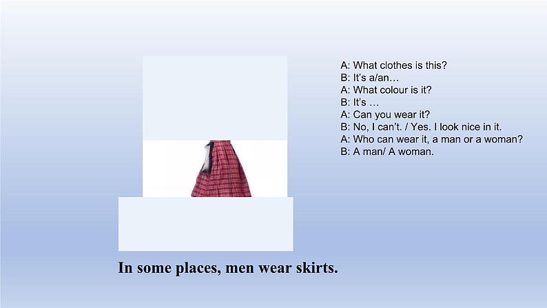 Unit 2 Colours and Clothes Lesson 11 Clothes around the World.-2022-2023学年初中英语冀教版七年级上册同步课件第3页