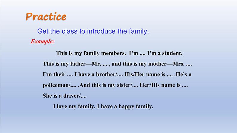 Unit 5 Family and Home Lesson 25 Jenny’s Family-2022-2023学年初中英语冀教版七年级上册同步课件05