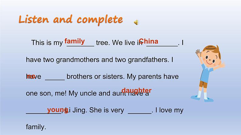 Unit 5 Family and Home Lesson 26 Li Ming's Family-2022-2023学年初中英语冀教版七年级上册同步课件07