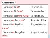 Unit7 How much are these socks第二课时SectionAGrammarFocus_3c课件（人教新目标版）