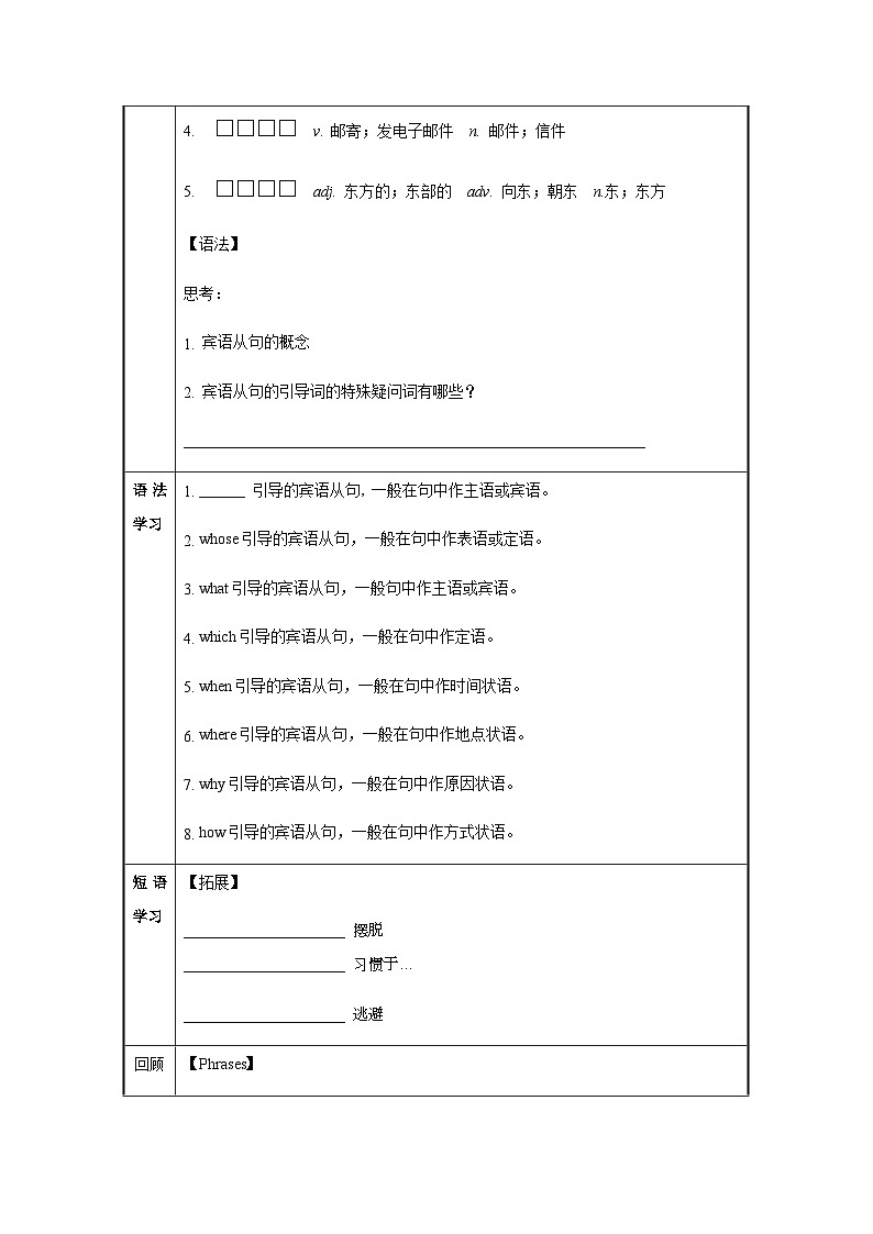 Unit 3 第3课时 Section A  (Grammar Focus-4c) （导学案）-2023-2024学年九年级英语全一册同步备课系列（人教版）02