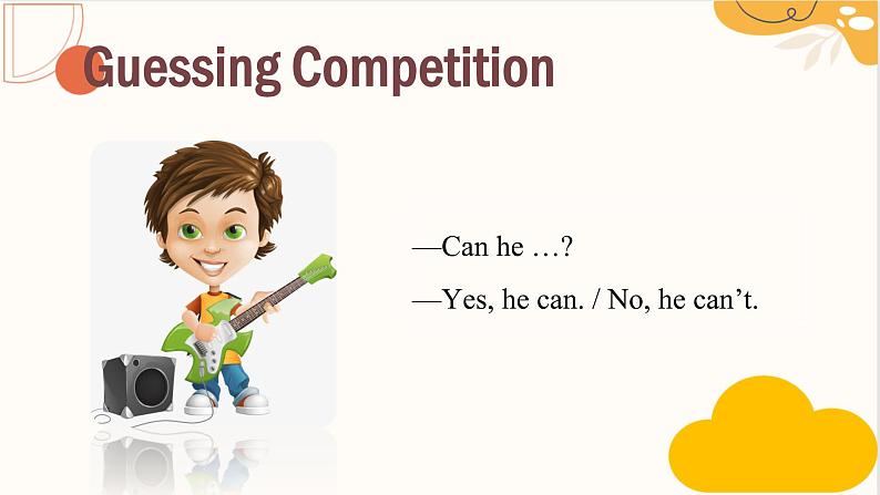 人教新目标Go For It七年级英语下册 Unit1 Can you play the guitarSection B  1a-1f课件PPT07