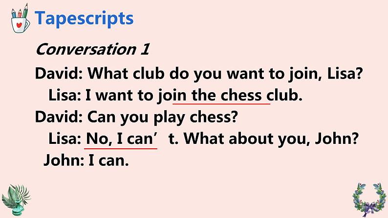 人教新目标Go For It七年级英语下册 Unit1 Can you play the guitarSectionA 2a-2d课件PPT06