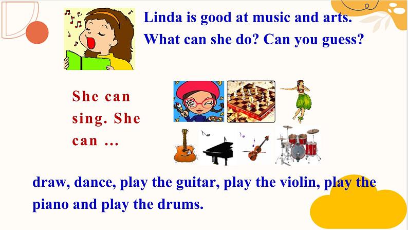 人教新目标Go For It七年级英语下册 Unit1 Can you play the guitarSectionB 3a-self课件PPT07