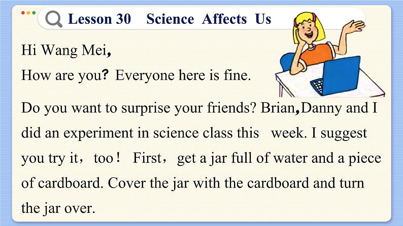 冀教版英语九年级Lesson 30  Science Affects Us（课件PPT）07