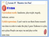 冀教版英语九年级Lesson 35  Theatres Are Fun!（课件PPT）