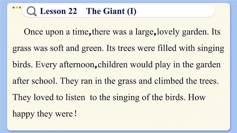 冀教版英语九年级Lesson 22  The Giant (I)（课件PPT）07